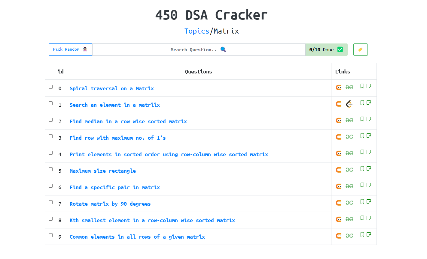 450 Dsa Tracker