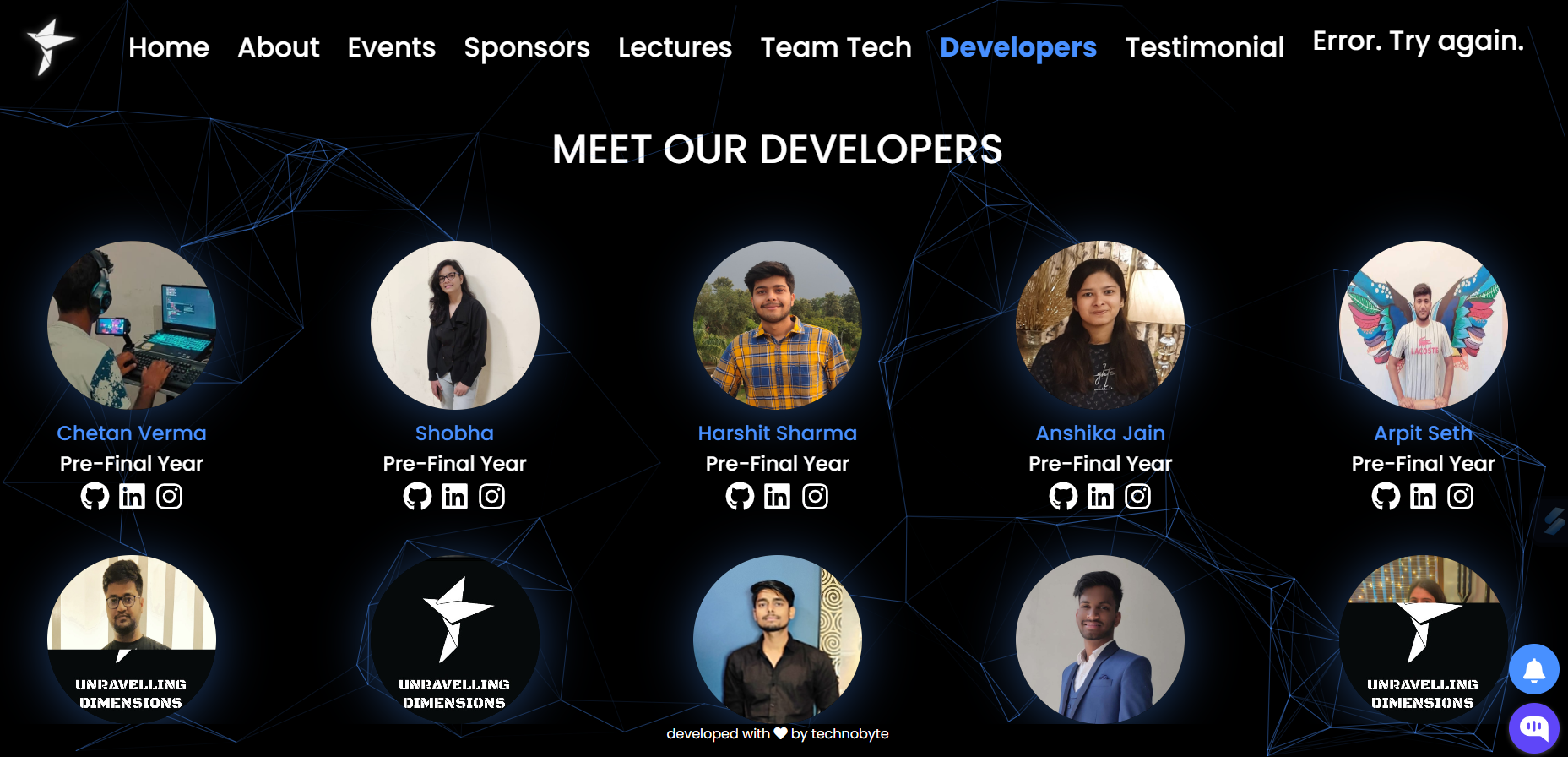 Techspardha  Website